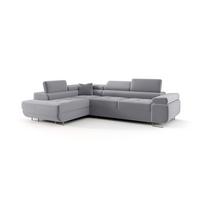 ECKSOFA Monaro Mit Schlaffunktion - Blaugrau, Holzwerkstoff/Textil (202/275cm) - Fun Möbel