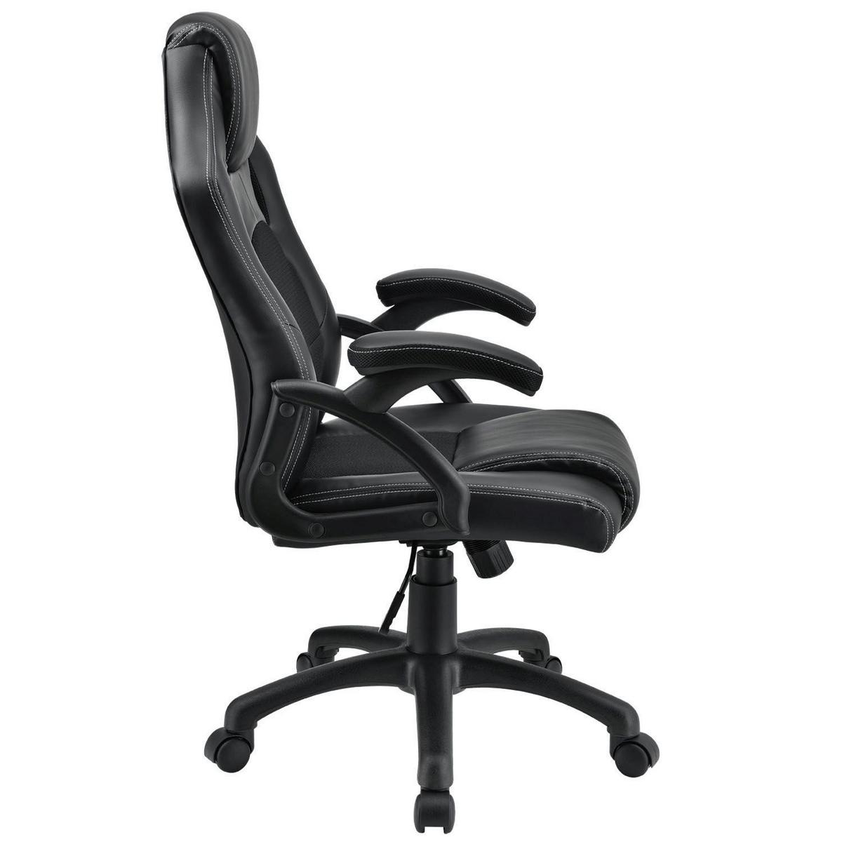 SCHREIBTISCHSTUHL Montreal Schwarz - Schwarz, Textil (47/111/52cm) - Juskys
