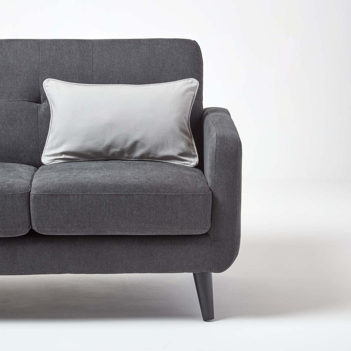 KISSENHÜLLE grau 30/50 cm, 100% Baumwolle - Grau, Textil (30/50cm) - Homescapes