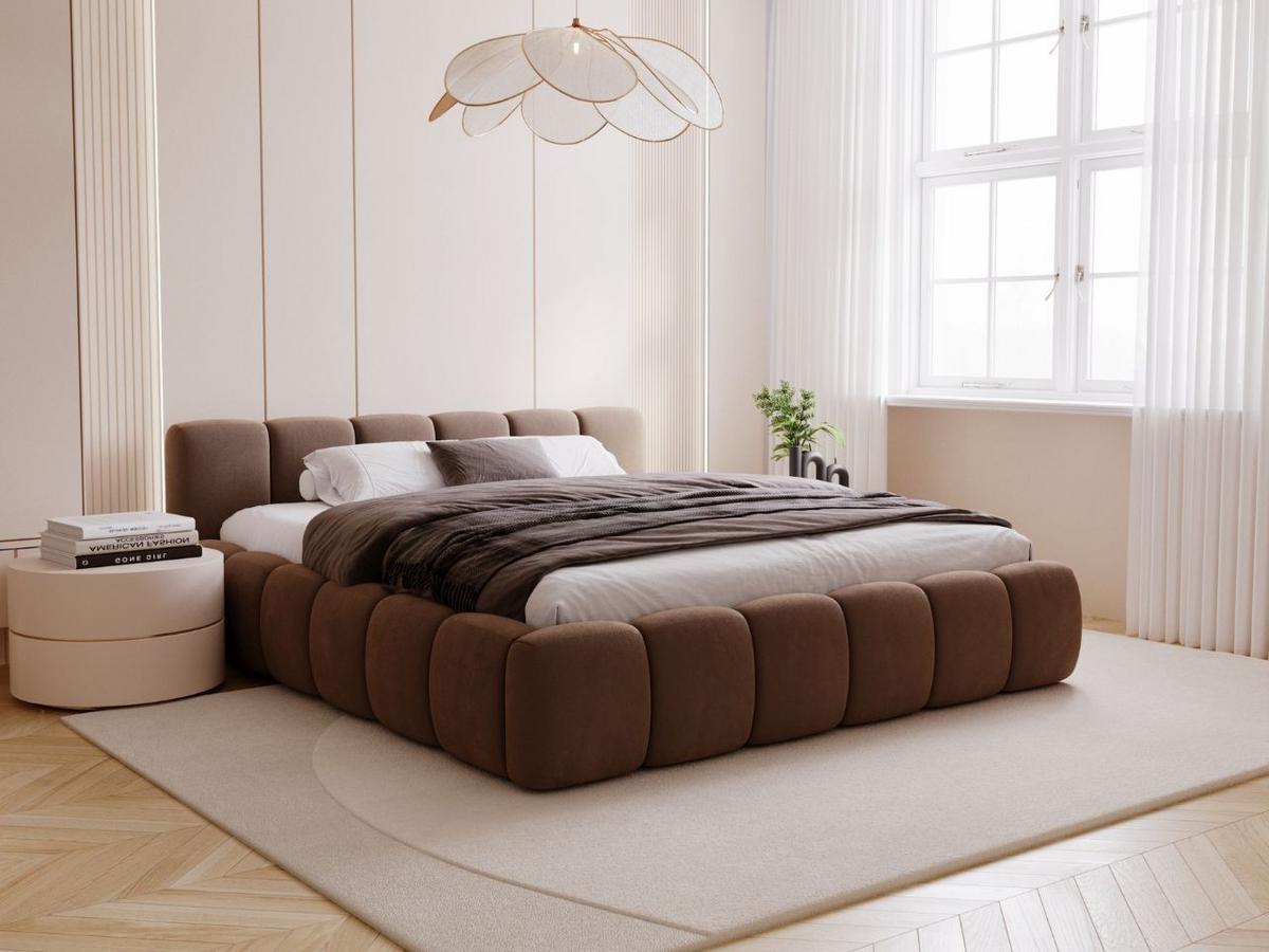 POLSTERBETT Cloud low 160x200 Braun - Braun, Textil (160/200cm) - Graingold