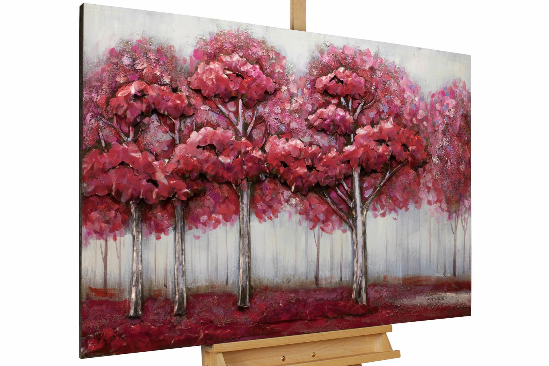 METALLBILD Pink 100/70 cm - Pink, Metall (5.7/70cm) - KUNSTLOFT