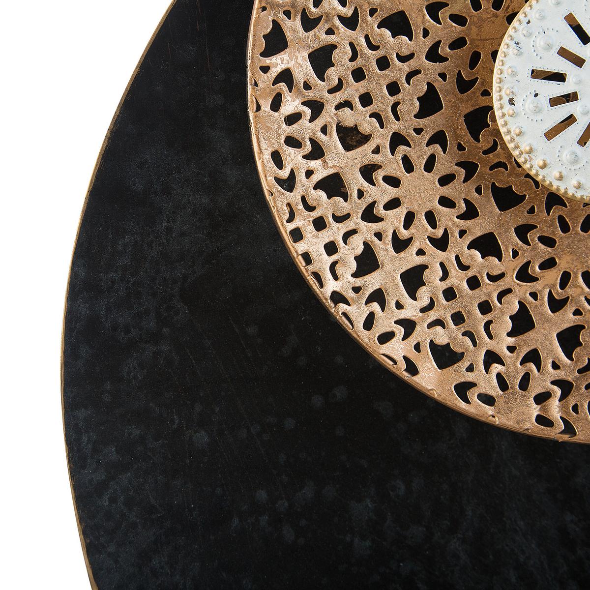 WANDDEKORATION Metall schwarz/gold/weiß Rubidium - Weiß, Metall (49/49/2cm) - Beliani
