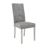 STUHL Solis mit kaschmirfarbenen Holzbeinen, Polsterstuhl, Hellgrau - Kaschmir/Hellgrau, Holz (45/100/42cm) - Beautysofa
