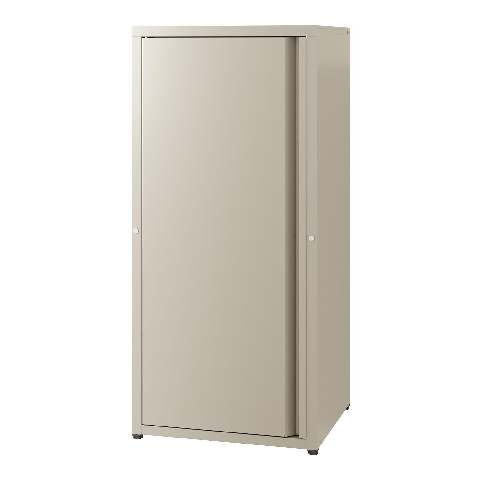 AKTENSCHRANK Burlöv - Hellbraun, Metall (40/88/35cm) - [en.casa]
