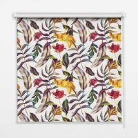 INNENROLLO - Fensterrollo - Rollo - 150x180 cm - Bunte Blumen - Grün, Kunststoff (150/180/0.5cm) - TULUP