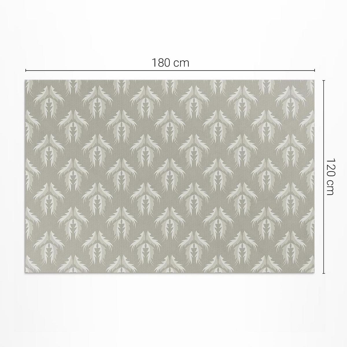 TEPPICH 120x180 cm Pflanzenornamente Regelmäßiges Muster - Schieferfarben, Kunststoff (120/180cm) - Wallfluent