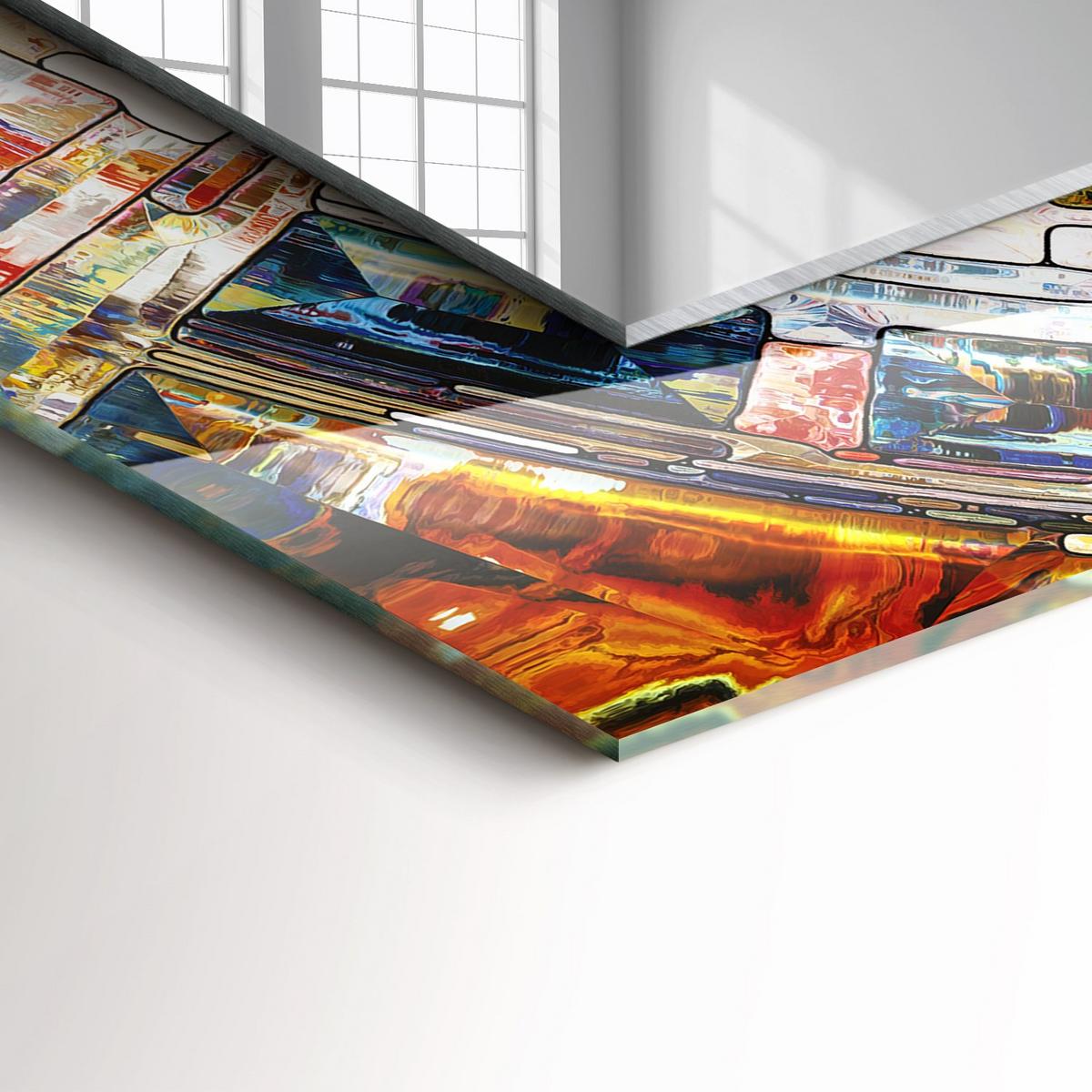 SPIEGEL 80 x 60 cm Rechteckig mit Aufdruck - Multicolor, Glas (80/60/0.4cm) - TULUP