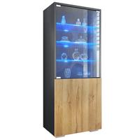 VITRINE Granada Eiche Natur - Eichefarben, Holzwerkstoff (50/122.5/34.5cm) - Vladon
