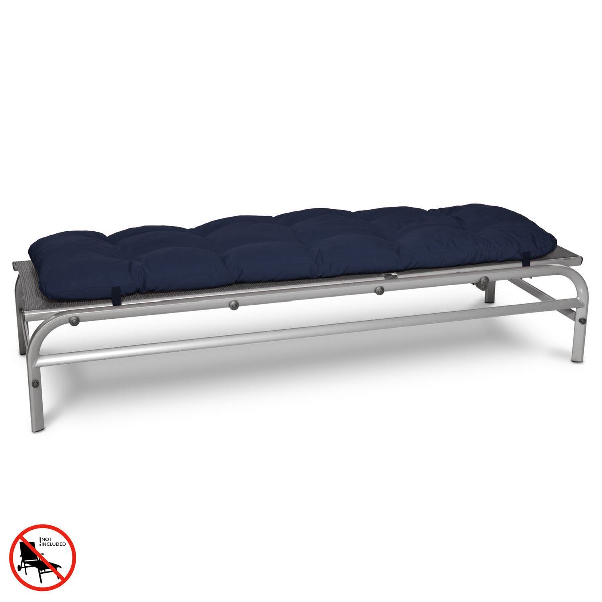 ROLLIEGENAUFLAGE Flair RL 190/60/8cm Dunkelblau - Dunkelblau, Textil (60/8/190cm) - Beautissu 