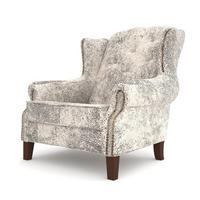 CHESTERFIELD-SESSEL Anton Weiß Microfaser Vintageoptik - Weiß/Braun, Holz/Textil (102/102/93cm) - S-Style Möbel