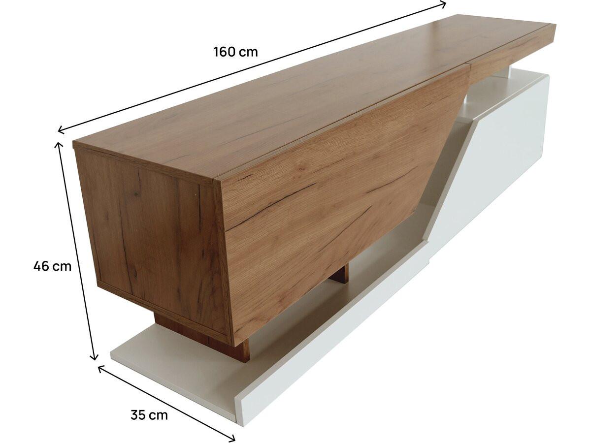 TV-MÖBEL ceelias Braun - Braun, Holz (46/35/160cm) - Habitat Garten