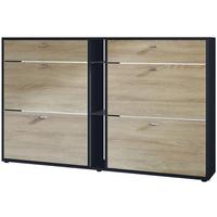 SCHUHSCHRANK Today Fronten in Eiche sägerau - Eiche San Remo, Holzwerkstoff (155.5/95/28cm) - Vladon