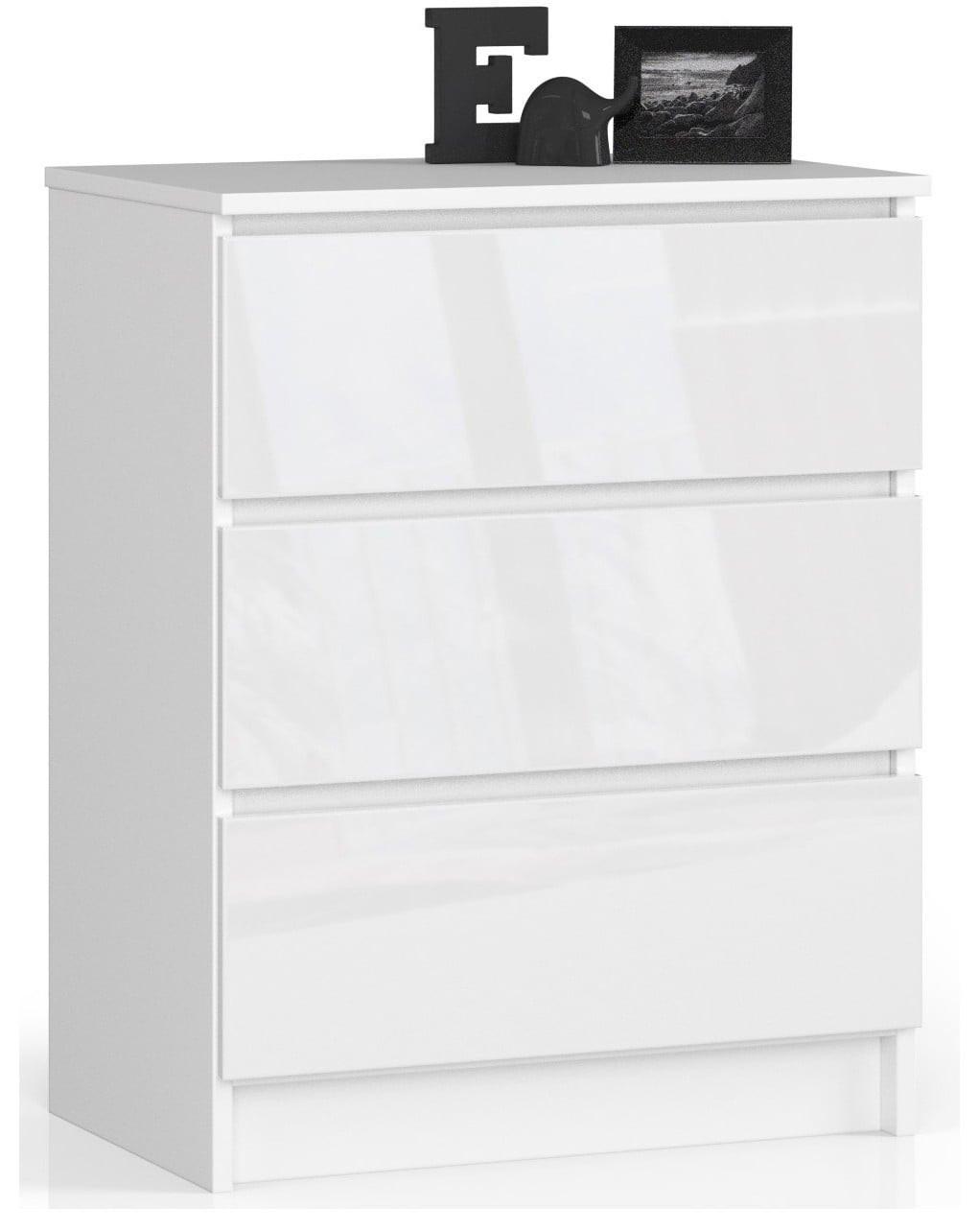 KOMMODE Weiß, Weiß Glanz 77/60/40 - Weiß, Holzwerkstoff (60/77/40cm) - RAUMHIRSCH FURNITURE