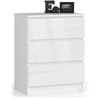 KOMMODE Weiß, Weiß Glanz 77/60/40 - Weiß, Holzwerkstoff (60/77/40cm) - RAUMHIRSCH FURNITURE