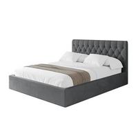 POLSTERBETT mit Bettkasten und Lattenrost, Boxbett ohne Matratze - RENO 180x200 Dunkelgrau - Anthrazit, Holzwerkstoff/Textil (180/200cm) - ALTDECOR