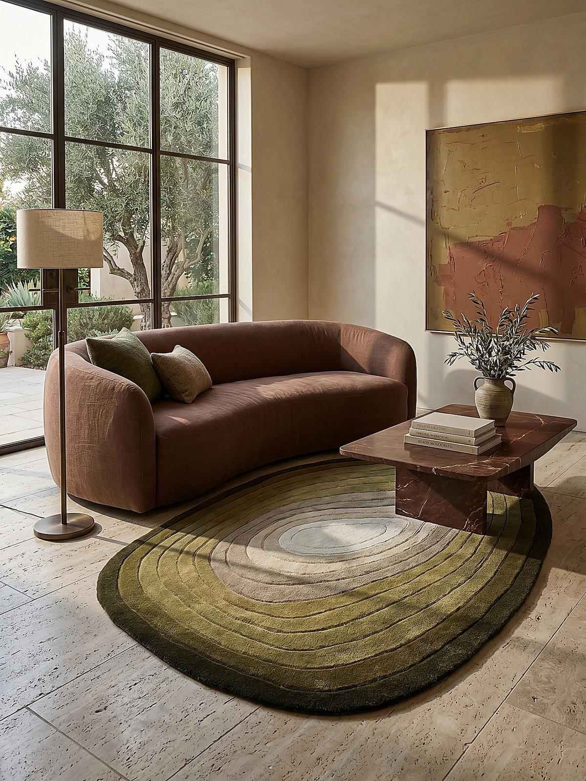 TEPPICH aus Wolle PARRET in Grün, abstrakt, 200 x 290 cm - Grün, Textil (290/200cm) - KADIMA DESIGN