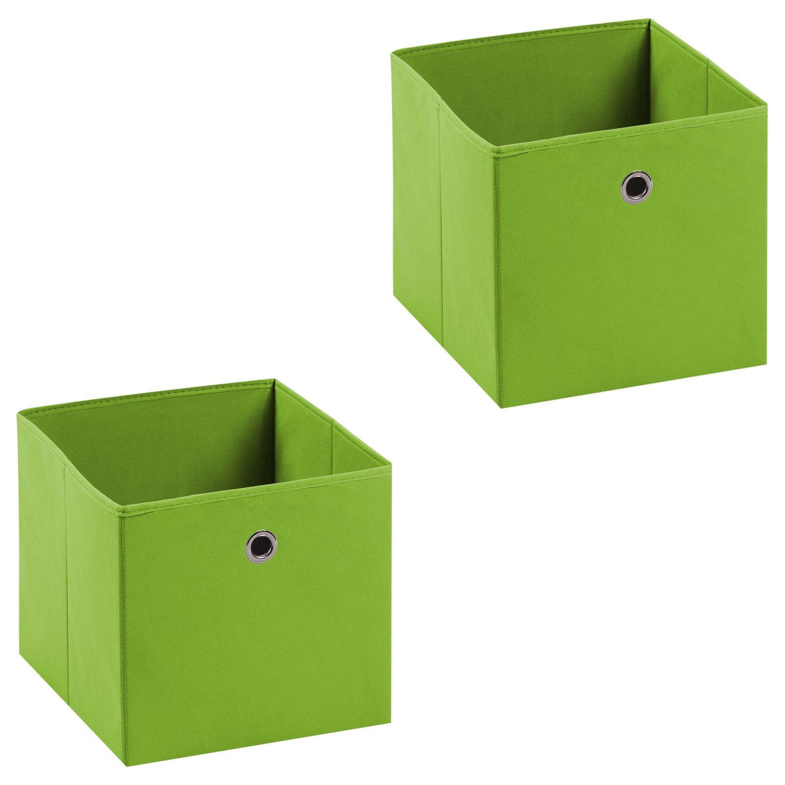 FALTBOX ELA 2er-Set grün - Grün, Textil (27/27/27cm) - IDIMEX