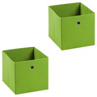 FALTBOX ELA 2er-Set grün - Grün, Textil (27/27/27cm) - IDIMEX