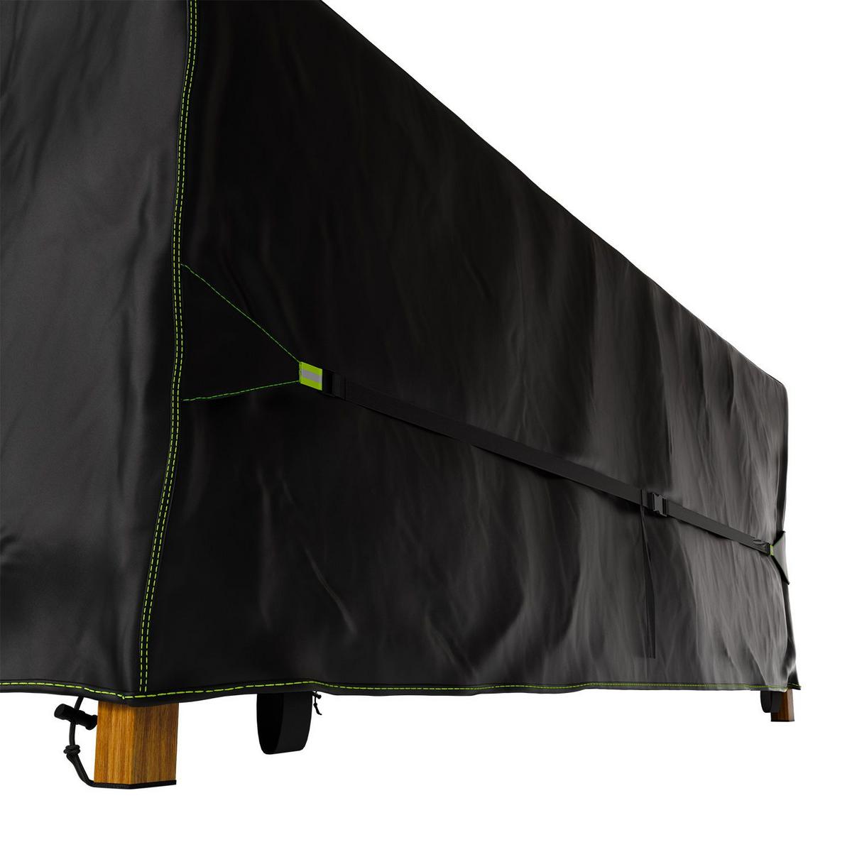 GARTENMÖBELABDECKUNG CoverSafe Pro schwarz - Schwarz, Kunststoff (180/90/270cm) - Juskys