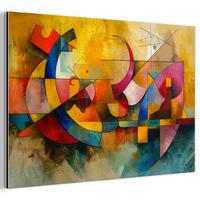 METALLBILD Kunst - Abstrakt - Modern 30x20 cm - Gelb, Metall (30/20cm) - MuchoWow