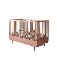 KINDERBETTCHEN BABUSHKA mit Matratze, Natürlich Rosa - Rosa, Holzwerkstoff