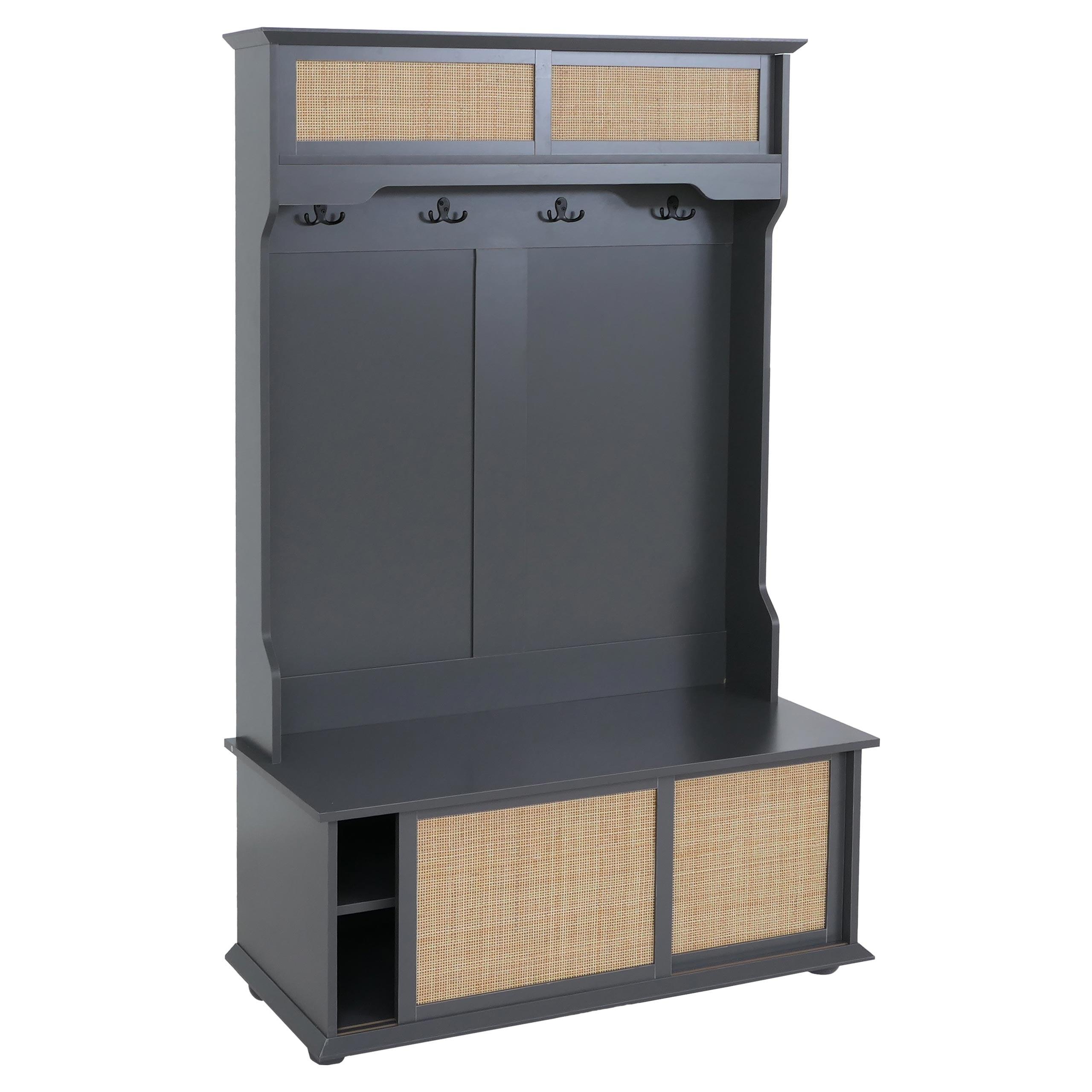 GARDEROBE Dunkelgrau - Dunkelgrau, Holz (100/163/47cm) - MCW