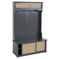 GARDEROBE Dunkelgrau - Dunkelgrau, Holz (100/163/47cm) - MCW