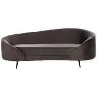 2-SITZER-SOFA Samtstoff Dunkelbraun Savar - Dunkelbraun/Schwarz, Textil (183/75/85cm) - Beliani