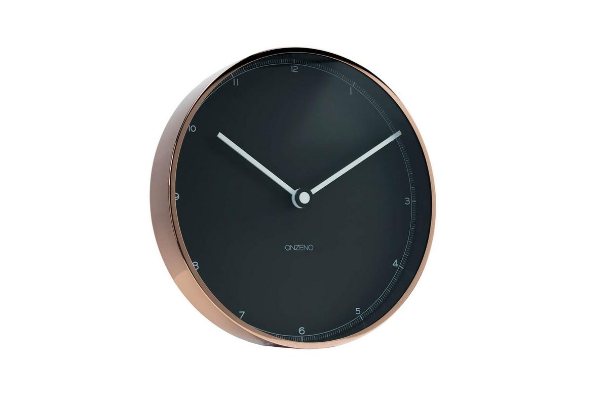 WANDUHR Design Schwarz 30/30 cm - Schwarz, Glas/Holzwerkstoff (30/30/5cm) - ONZENO