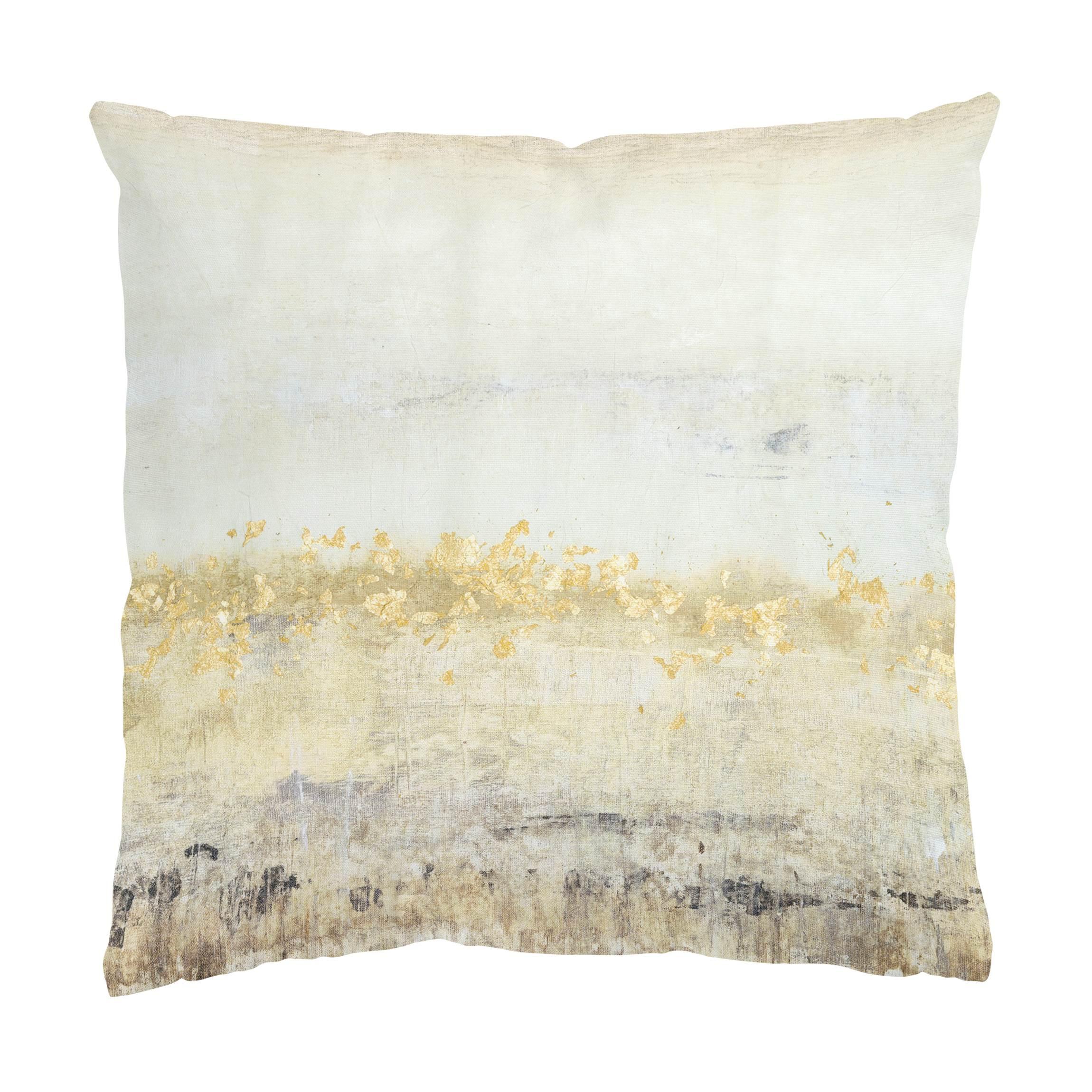 KISSENBEZUG Goldene Farbfelder II 40/40 cm - Weiß, Textil (40/40cm) - Bilderwelten