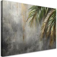 WANDBILD palmen auf betonhintergrund - Grau, Textil (60/40cm) - Feeby