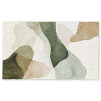 FUSSMATTE Japandi - Abstrakt - Grün Schmutzfangmatte 150x90 cm - Multicolor, Kunststoff (150/0.4cm) - MuchoWow