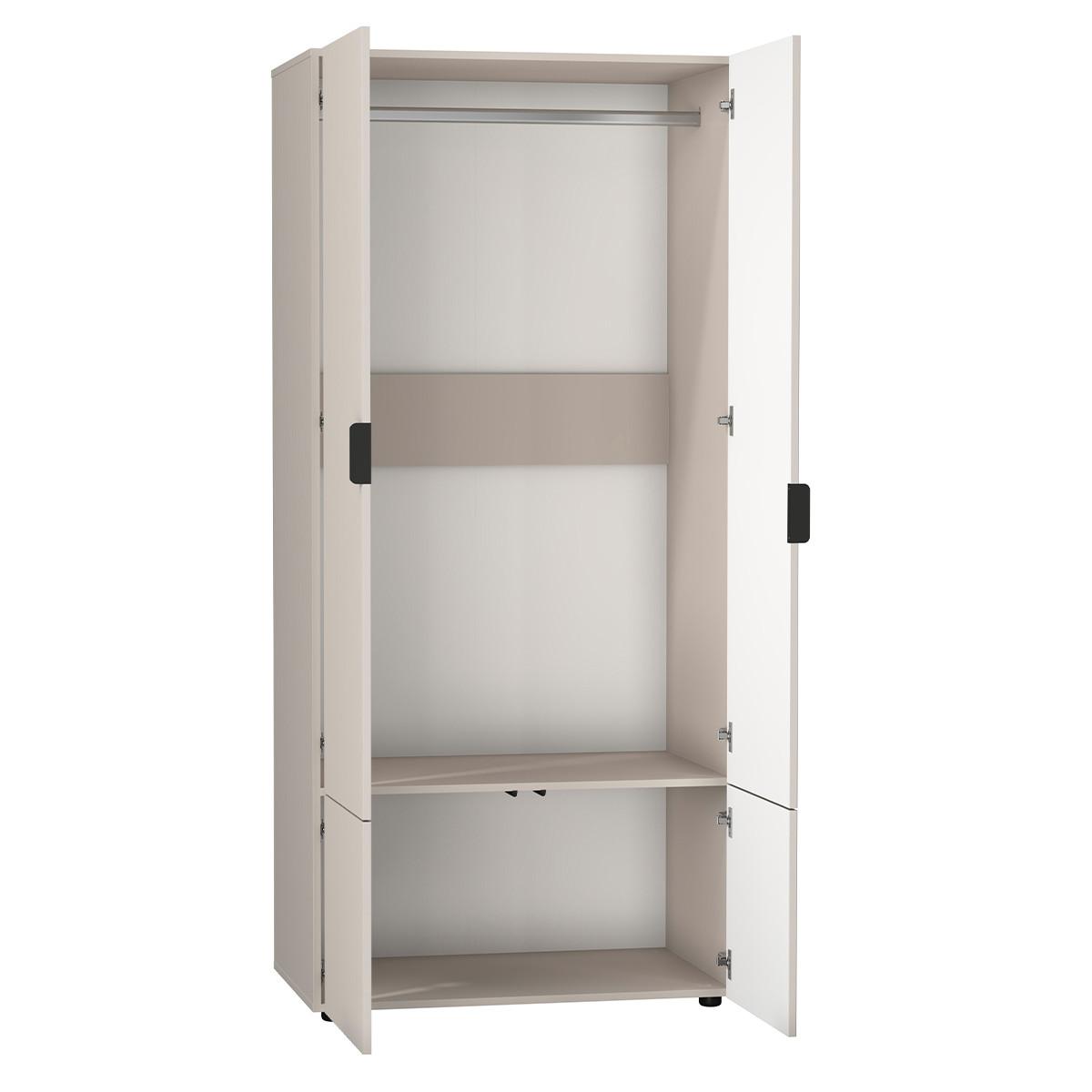 SCHRANK 4 Türen Soly Kaschmir - Beige, Holzwerkstoff (90.4/198.5/56.1cm) - Petits-meubles