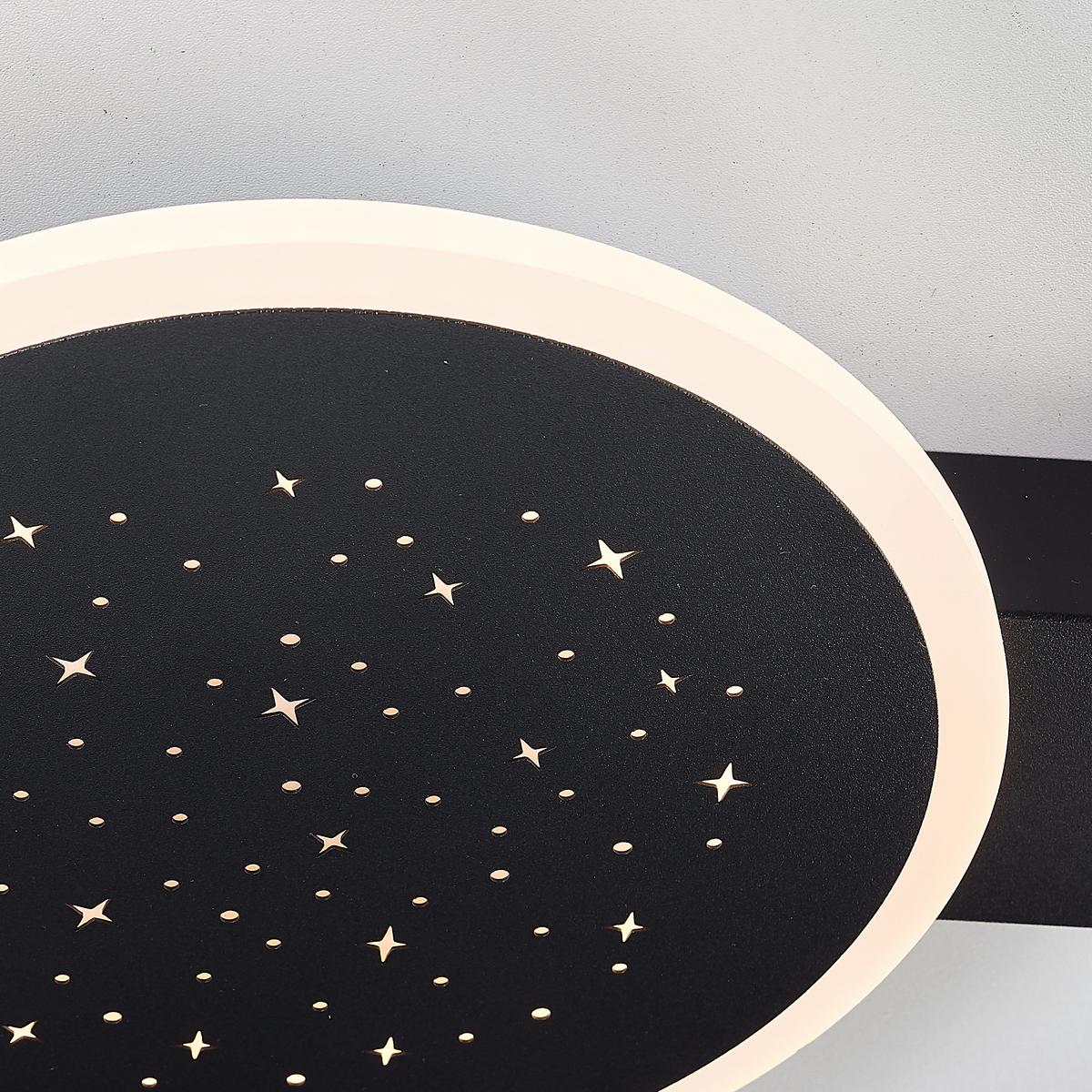 LED DECKENLEUCHTE Reno Schwarz 37/37/5 cm - Schwarz, Metall (37/37/5cm) - Brilliant