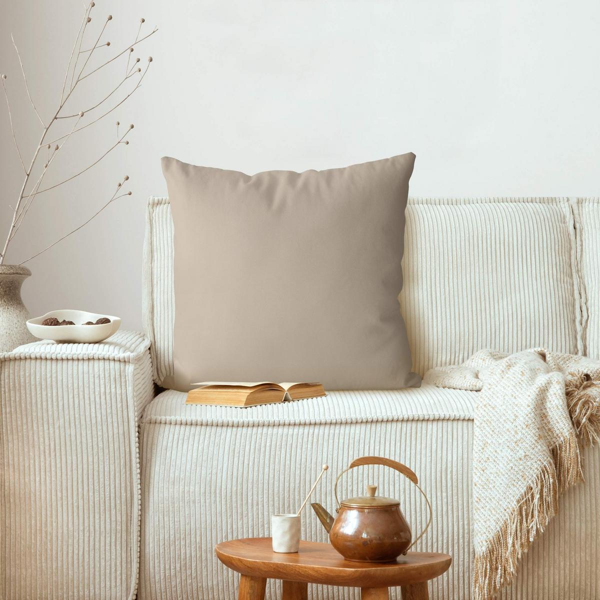 KISSENBEZUG Sweet Strawberry 50/50 cm - Beige, Textil (50/50cm) - Bilderwelten