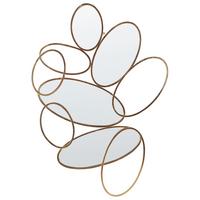 WANDSPIEGEL gold Metall 113/77 cm Decize - Goldfarben, Metall (113/77/2cm) - Beliani