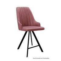 THEKENSTUHL drehbar (8er-Set) Diannah 52x108x60 Schwarz/Rosewood - Dunkelrosa/Schwarz, Kunststoff (60/108/52cm) - 58aufmkessel