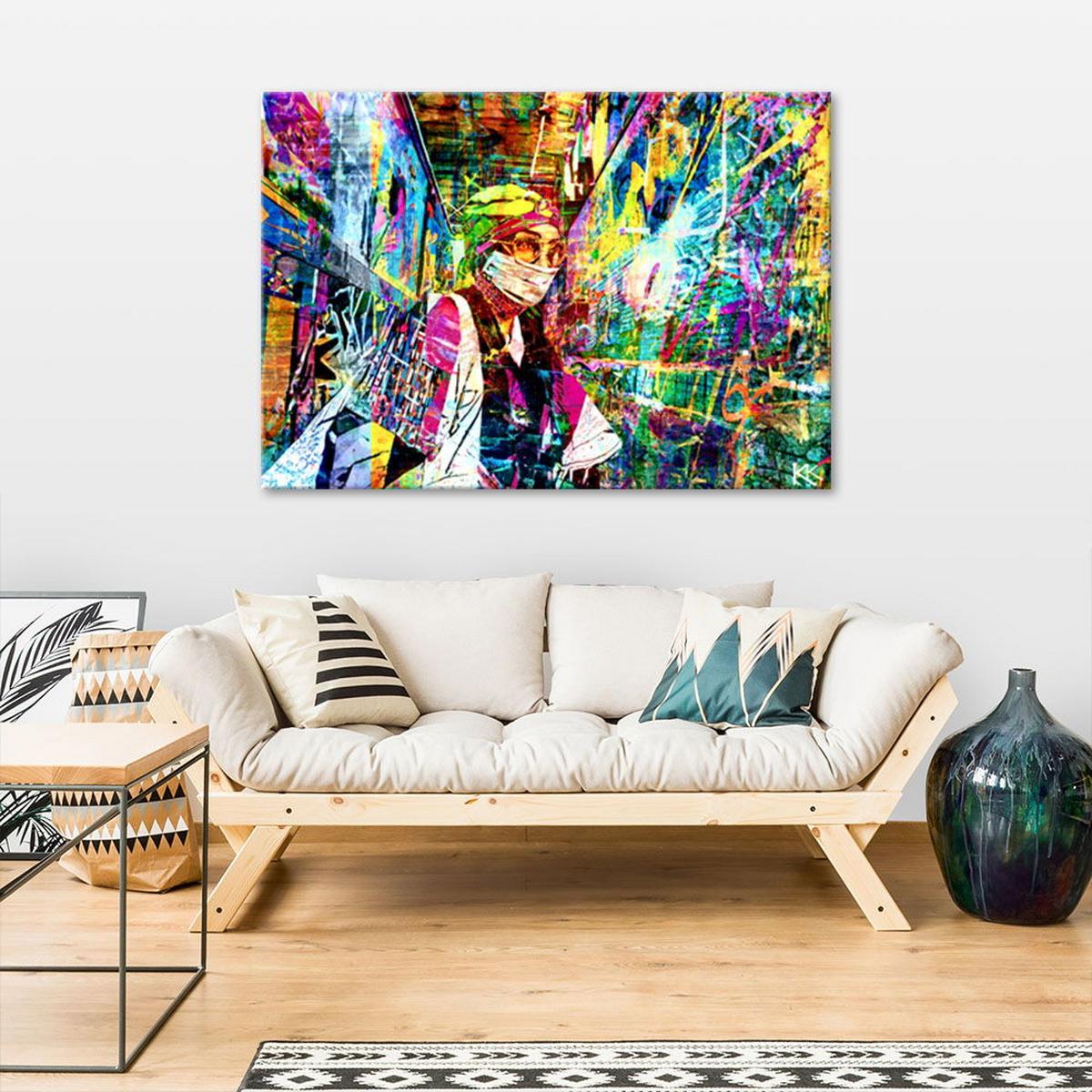 KUNSTDRUCK Lila 100/70 cm - Lila, Textil (100/70cm) - KUNSTLOFT