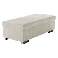 POLSTERHOCKER Bangkok Groß - Silberfarben/Creme, Holz/Kunststoff (120/39/60cm) - MIRJAN24