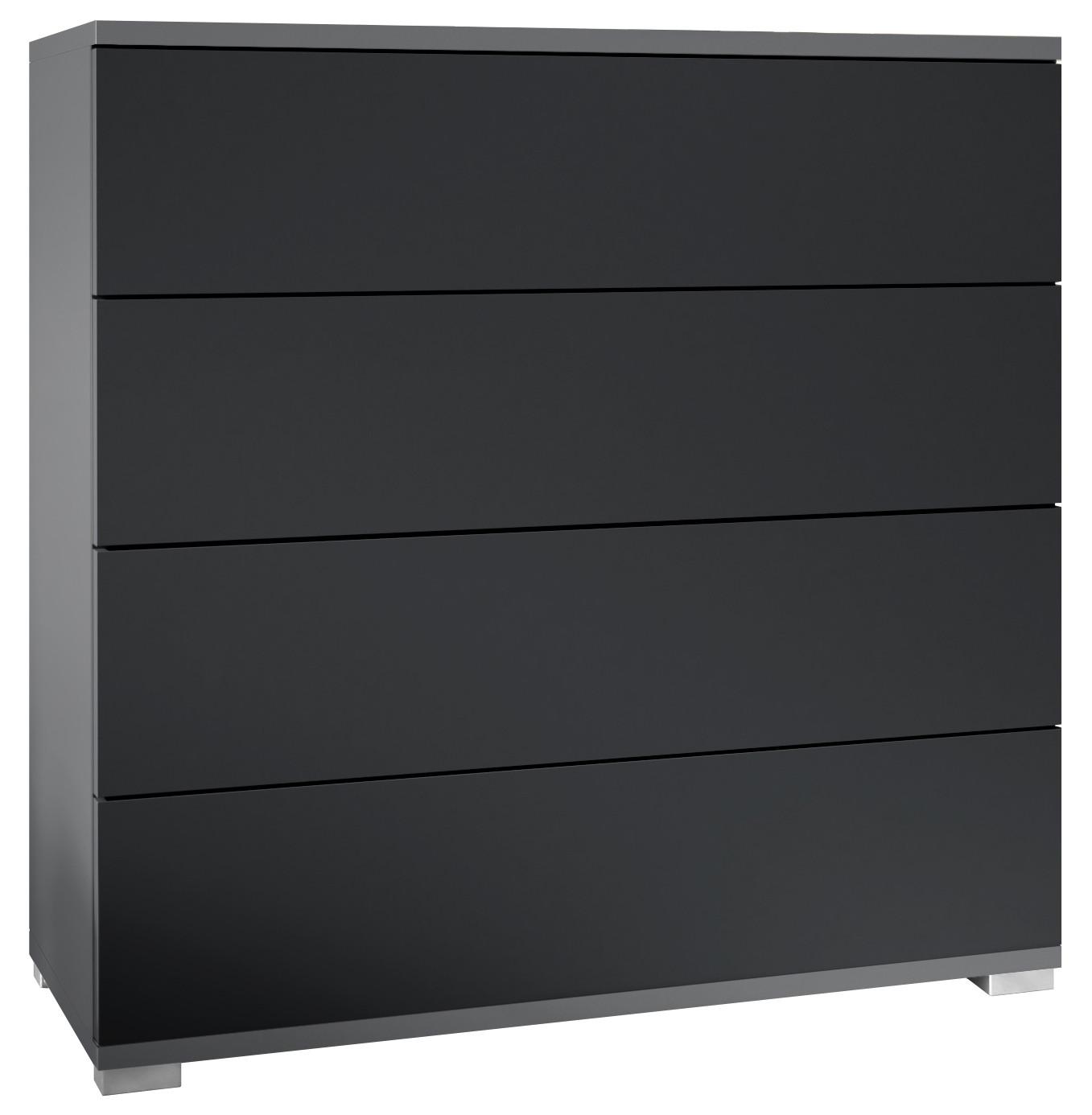 KOMMODE Pavos Schwarz matt - Schwarz, Holzwerkstoff (76/76/35cm) - Vladon