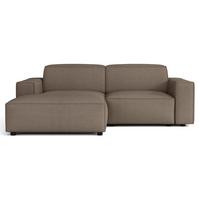 ECKSOFA Sellmo 210 cm - Hellbraun/Schwarz, Kunststoff/Textil (210/166cm) - Selsey