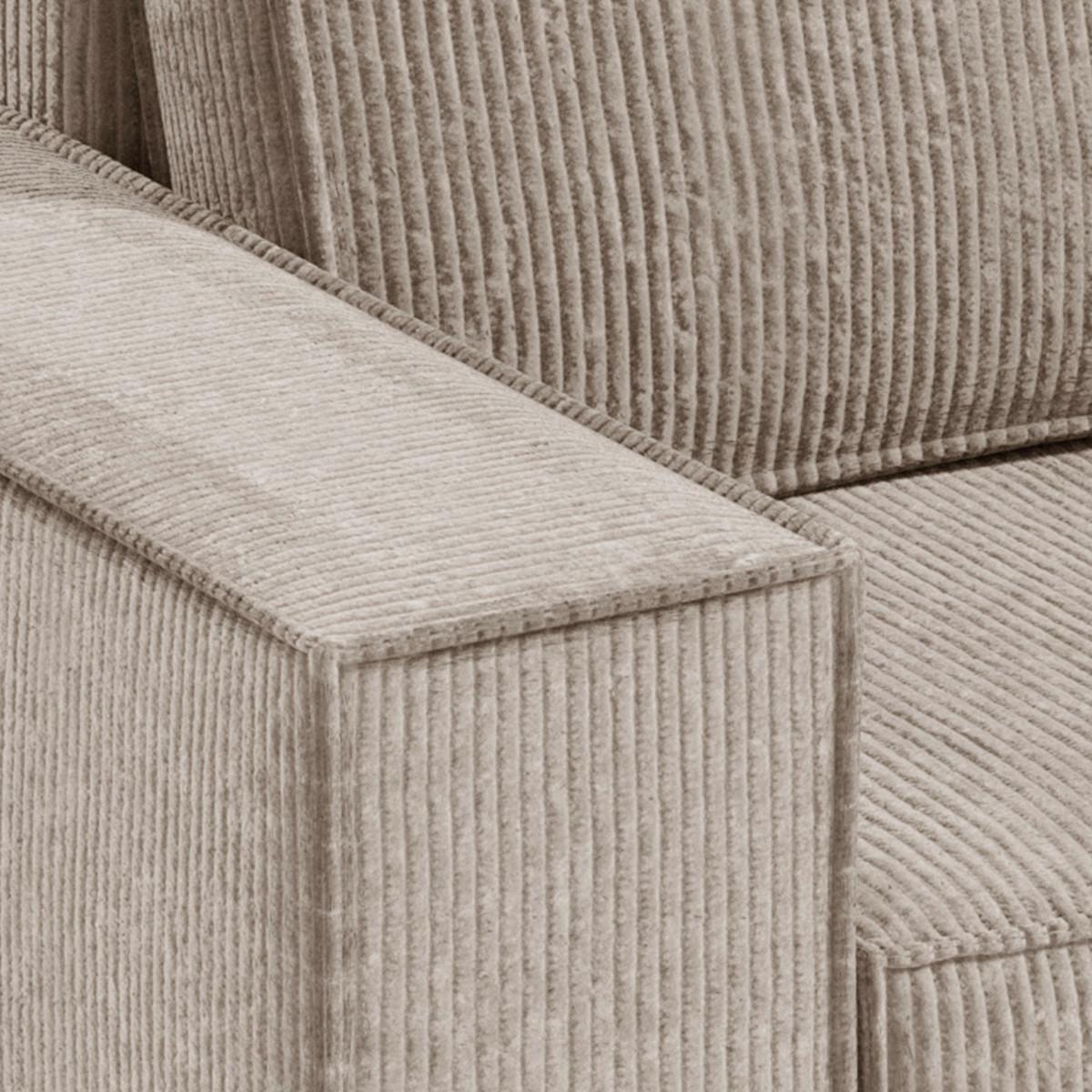 ECKSOFA Isaac 3 Sitzplätze Taupe - Taupe, Holz (257/148cm) - Petits-meubles