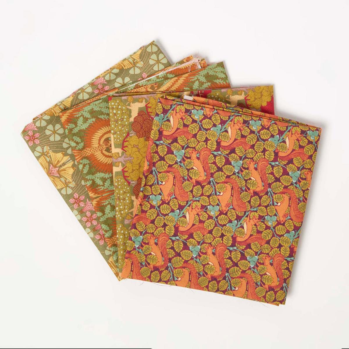 PATCHWORK-STOFFPAKET Art Déco II – Fat Quarter 4er-Set, 100% Baumwolle - Multicolor, Textil (50/55cm) - Homescapes