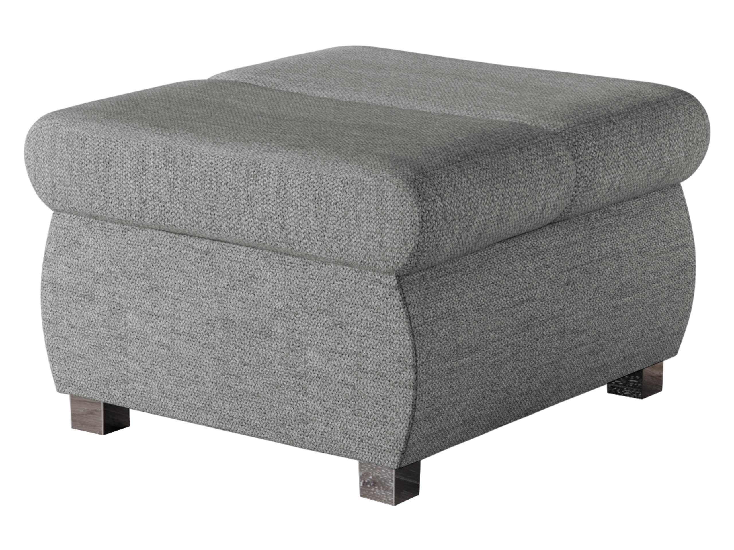 POLSTERHOCKER Bangkok Klein - Silberfarben, Holz/Kunststoff (60/39/60cm) - MIRJAN24