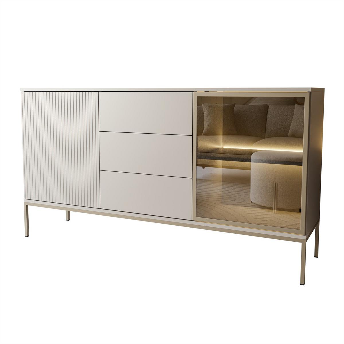 SIDEBOARDS ECLIPSE KSZ154 mit Beleuchtung,KASCHMIR - Kaschmir, Holzwerkstoff (154/83/39cm) - Lookway