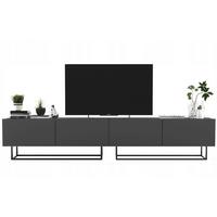 TV-LOWBOARD 2-er Set Enjoy Grau Matt mit Metallrahmen 120 cm - Schwarz/Grau, Holzwerkstoff/Metall (240/46/35cm) - Meble Lindner