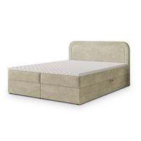 BOXBETT ARMEL 180x200 cm mit Matratze und Topper - Creme - Creme, Holz (180/200cm) - MASSENO