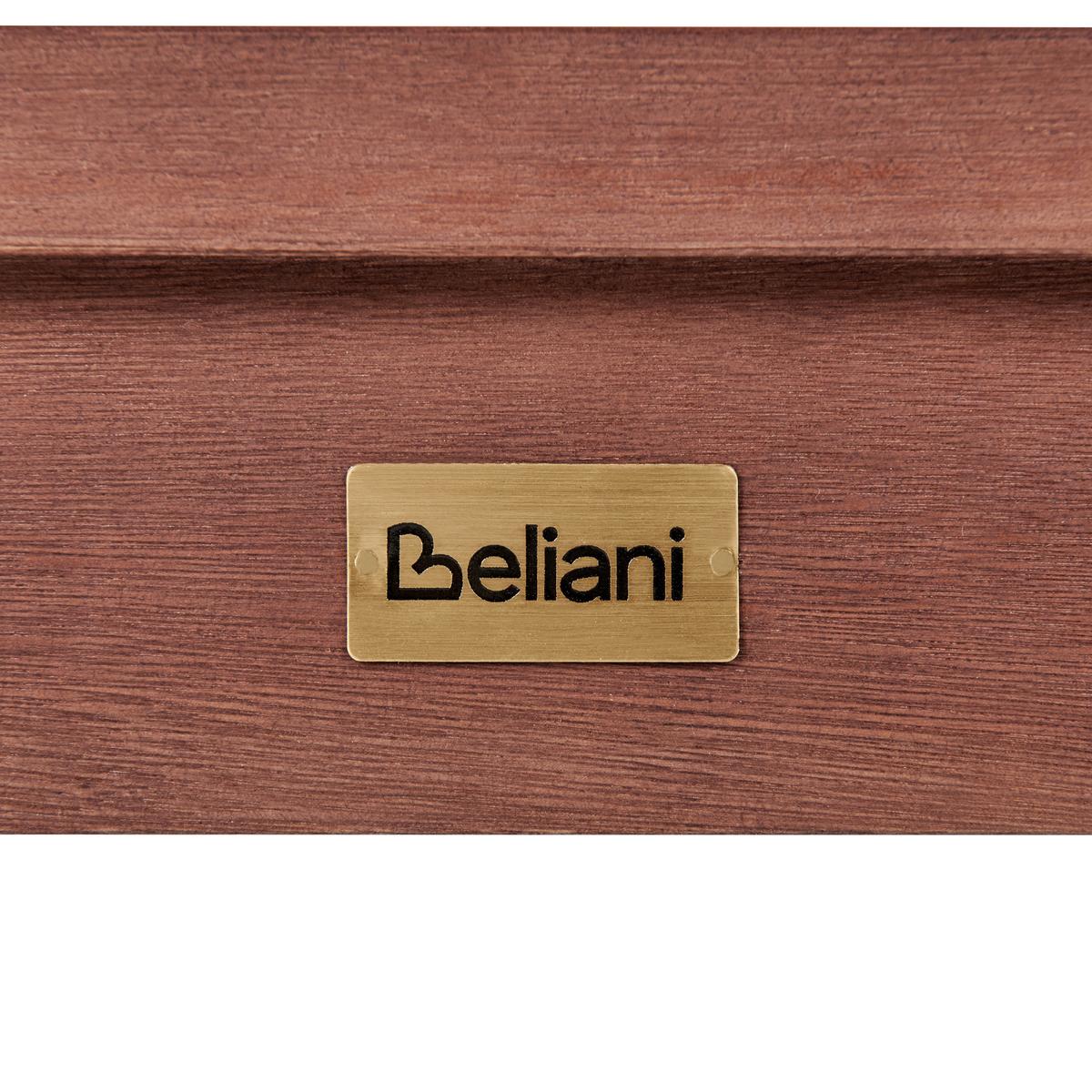 GARTENTISCH Eukalyptusholz dunkel braun 180x100 cm Tuscania - Dunkelbraun, Holz (100/180/73cm) - Beliani