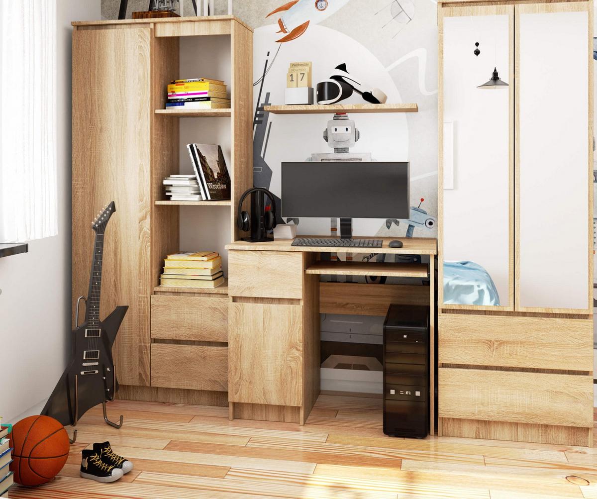 SCHREIBTISCH Eiche Sonoma 77/90/50 - Sonoma Eiche, Holzwerkstoff (68/51/77cm) - RAUMHIRSCH FURNITURE