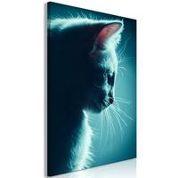 KUNSTDRUCK Schwarz 60/90 cm - Blau/Schwarz, Textil (60/90cm) - KUNSTLOFT